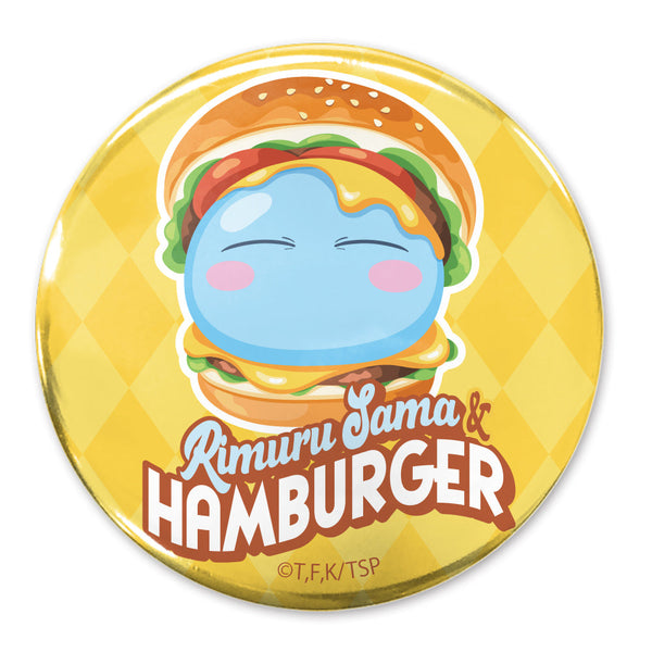 『転生したらスライムだった件』ハンバーガーに挟まれたリムル様 65mm缶バッジ