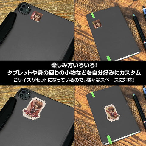 『遊☆戯☆王デュエルモンスターズ』GX 描き下ろし 遊城十代 ミニステッカーセット オフモードの決闘者Ver.