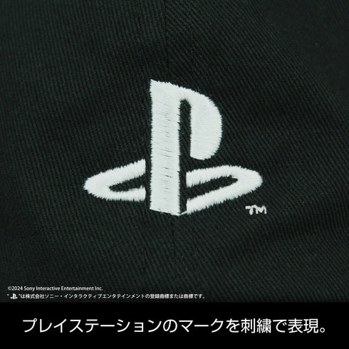 『プレイステーション』刺繍ローキャップ for PlayStation ブラック