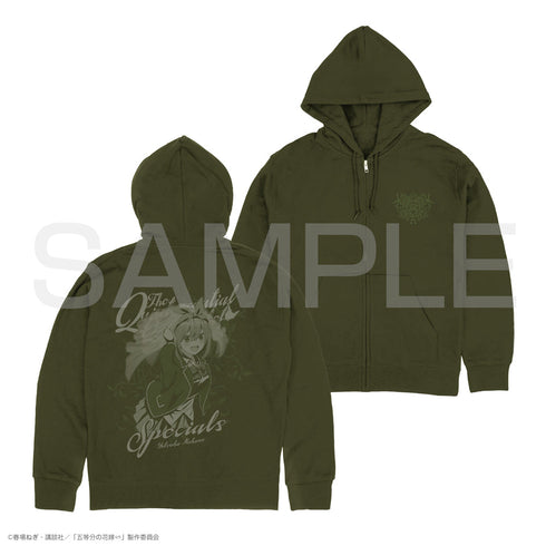 "The Quintessential Quintuplets 2" Yotsuba Nakano Zip-Up Hoodie, Moss, M