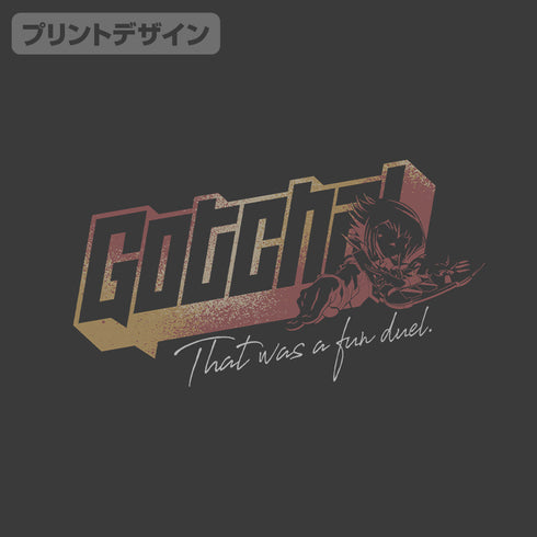 『遊☆戯☆王デュエルモンスターズGX』十代の「ガッチャ!」Tシャツ スミ S