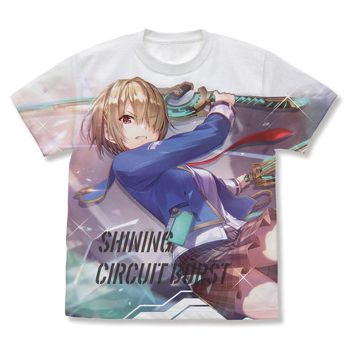 『ヘブンバーンズレッド』茅森月歌 閃光のサーキットバースト フルグラフィックTシャツ ホワイト L