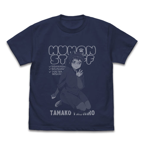 『ラーメン赤猫』社珠子 黒子の店員さん Tシャツ インディゴ L