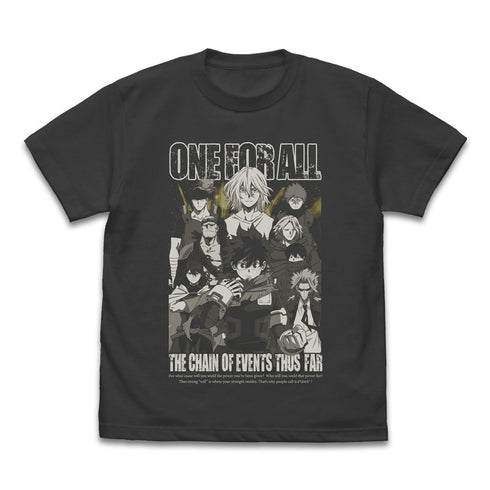 『僕のヒーローアカデミア』歴代ワン・フォー・オール継承者Tシャツ スミ S