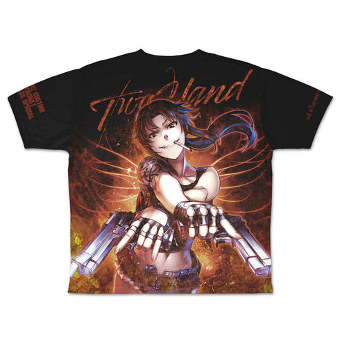 『BLACK LAGOON』ラグーン商会&レヴィ 両面フルグラフィックTシャツ XL