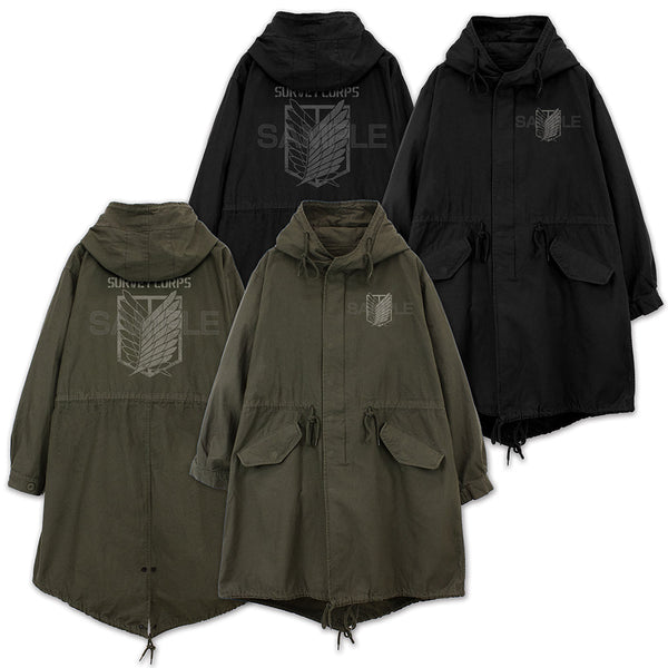 『進撃の巨人』調査兵団 M-51ジャケット Ver.2.0 ブラック XL