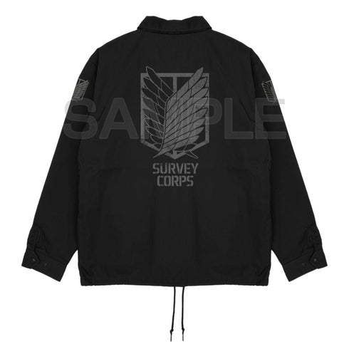 『進撃の巨人』調査兵団 T/Cコーチジャケット ブラック XL