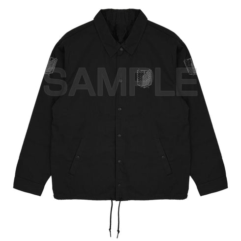 『進撃の巨人』調査兵団 T/Cコーチジャケット ブラック XL