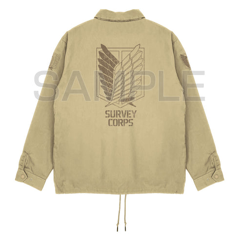 『進撃の巨人』調査兵団 T/Cコーチジャケット ブラック XL