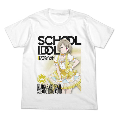 『ラブライブ!虹ヶ咲学園スクールアイドル同好会』中須かすみ フルカラーTシャツ オフィシャルカードゲームVer. ホワイト L