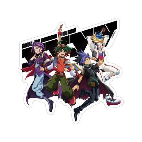『遊☆戯☆王ARC-V』榊遊矢&ユート&ユーゴ&ユーリ集合 屋外対応ステッカー
