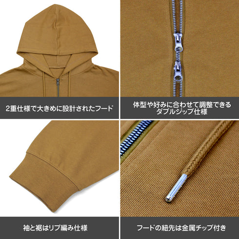 『EVANGELION』U.N.NERV ジップパーカー ブラック M