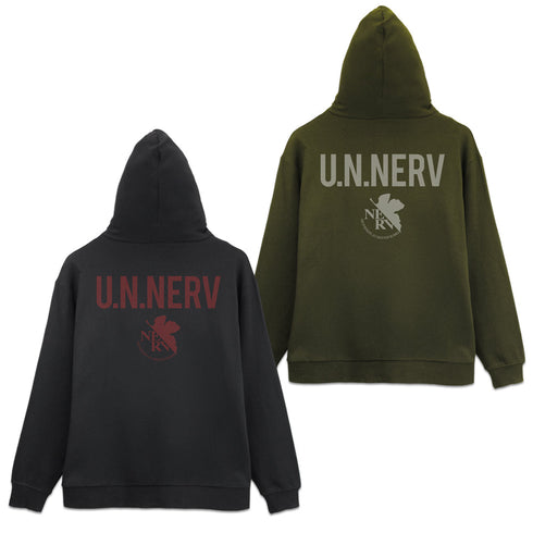『EVANGELION』U.N.NERV ジップパーカー ブラック L