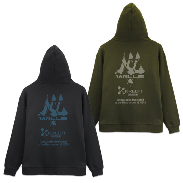 『EVANGELION』WILLE&KREDIT ジップパーカー ブラック L