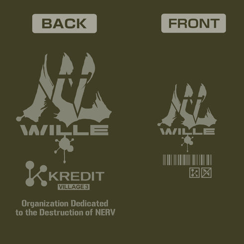 『EVANGELION』WILLE&KREDIT ジップパーカー モス XL