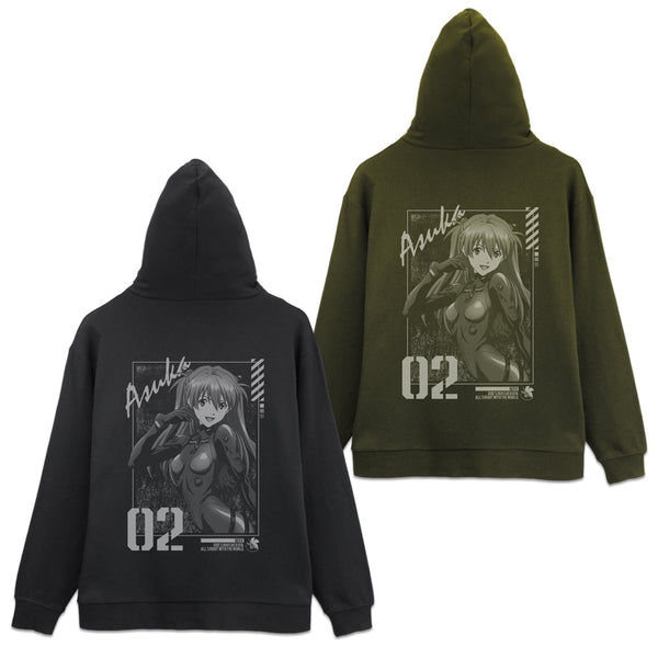 『EVANGELION』式波・アスカ・ラングレー ジップパーカー モス XL