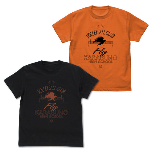 『ハイキュー!!』烏野高校排球部 アイコンマークカレッジTシャツ カリフォルニアオレンジ S