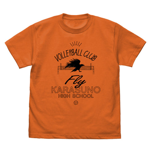 『ハイキュー!!』烏野高校排球部 アイコンマークカレッジTシャツ カリフォルニアオレンジ S