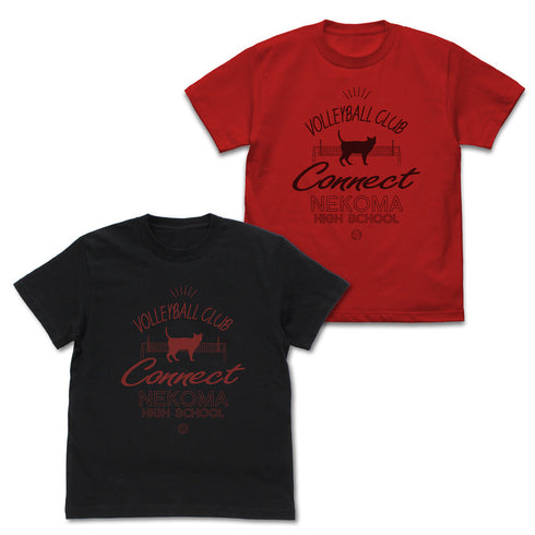 『ハイキュー!!』音駒高校バレーボール部 アイコンマークカレッジTシャツ レッド XL