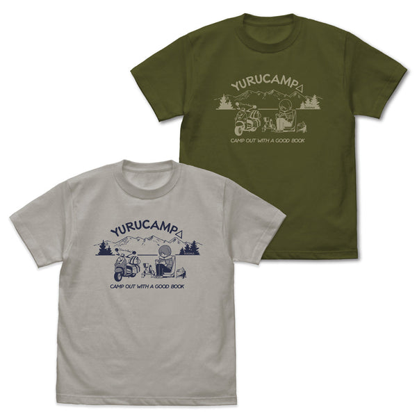 『ゆるキャン△ SEASON3』本を読む志摩リン Tシャツ モス M