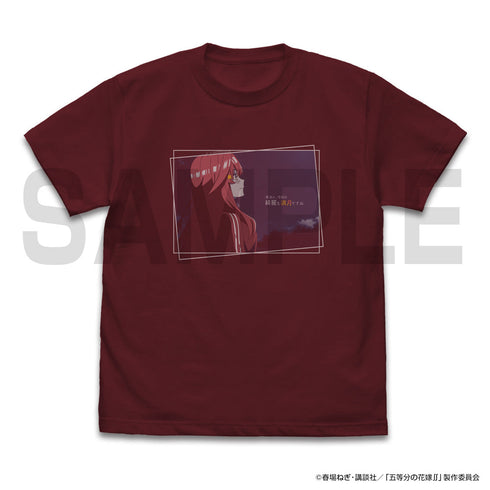 『五等分の花嫁∫∫』中野五月 エモーショナルTシャツ バーガンディ XL