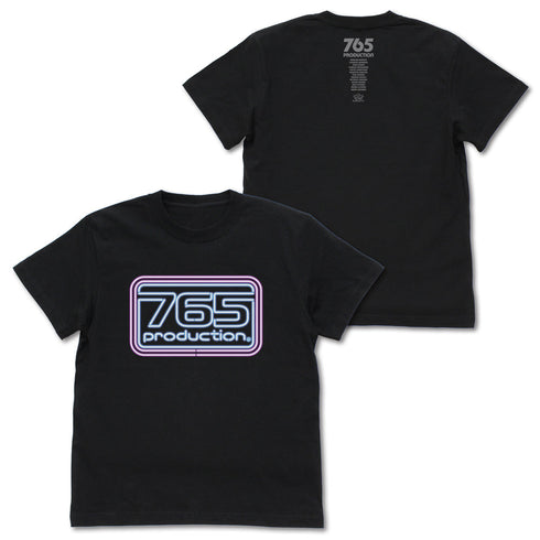 『アイドルマスター』765プロ ロゴ ネオンサイン Tシャツ ブラック M