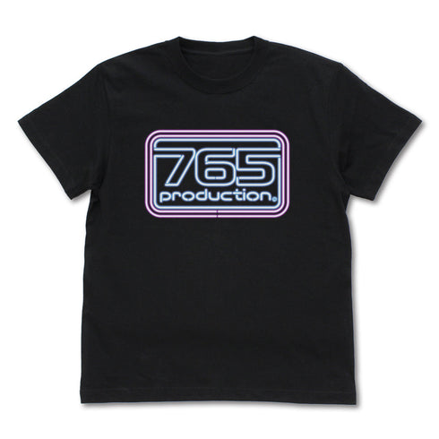 『アイドルマスター』765プロ ロゴ ネオンサイン Tシャツ ブラック M