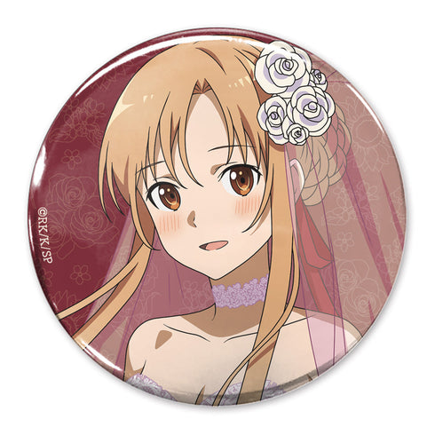 『ソードアート・オンライン』描き下ろし アスナ 65mm缶バッジ ウェディングドレスVer.