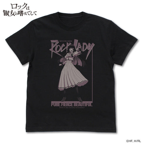 『ロックは淑女の嗜みでして』黒鉄音羽 Tシャツ ブラック L