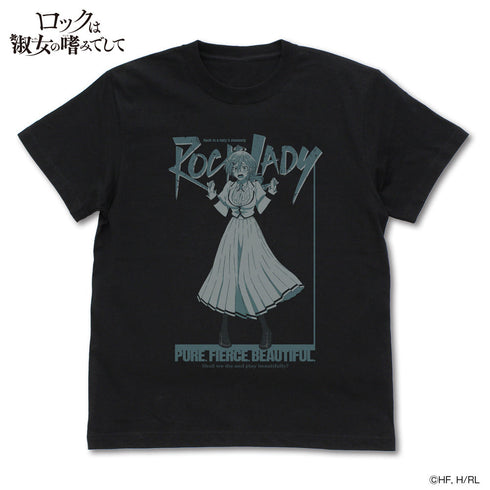 『ロックは淑女の嗜みでして』院瀬見ティナ Tシャツ ブラック L