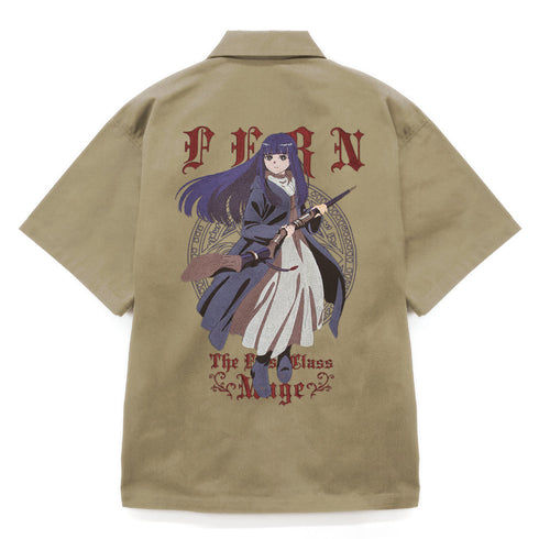 『葬送のフリーレン』フェルン 刺繍ワークシャツ グレー L