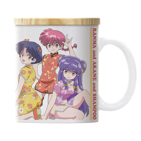 『らんま1/2』らんま・あかね・シャンプー フタ付きフルカラーマグカップ