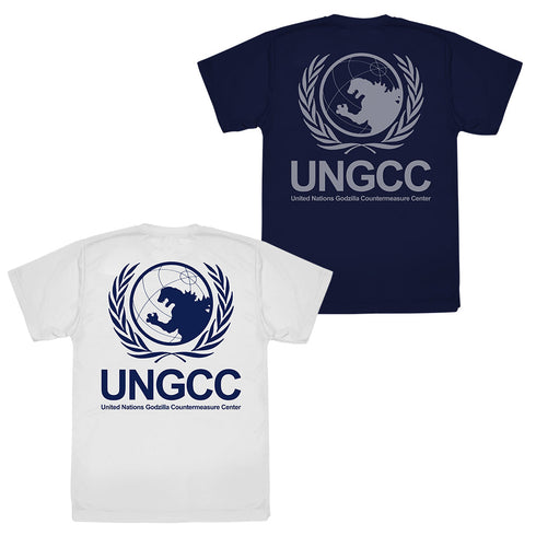 『ゴジラシリーズ』ゴジラ 国連G対策センター ロゴ ドライTシャツ ネイビー S