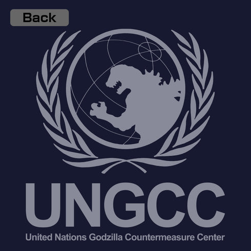 『ゴジラシリーズ』ゴジラ 国連G対策センター ロゴ ドライTシャツ ネイビー S