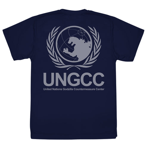 『ゴジラシリーズ』ゴジラ 国連G対策センター ロゴ ドライTシャツ ネイビー L