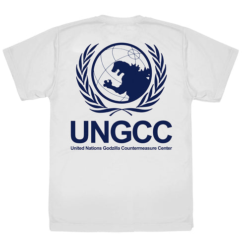 『ゴジラシリーズ』ゴジラ 国連G対策センター ロゴ ドライTシャツ ホワイト XL
