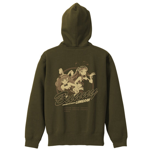 『うる星やつら』バニーガール ラム&ラン ジップパーカー モス M