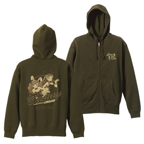 『うる星やつら』バニーガール ラム&ラン ジップパーカー モス XXL
