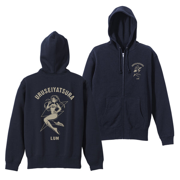 『うる星やつら』ラムの電撃 ジップパーカー ネイビー XXL