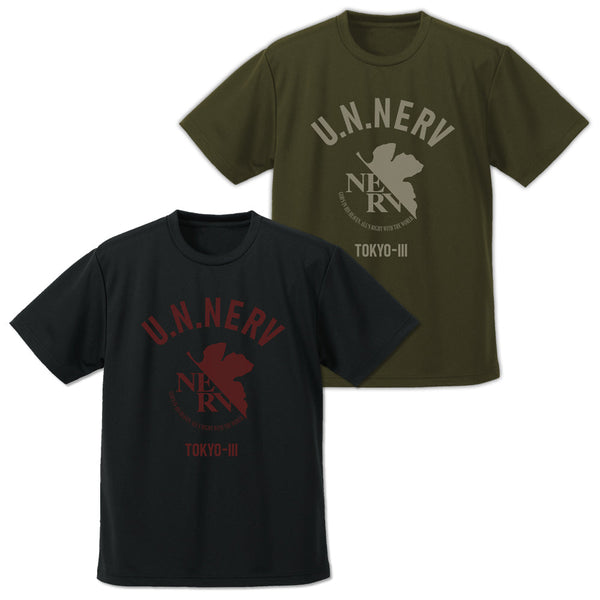 『EVANGELION』NERV ドライTシャツ オリーブドラブ M