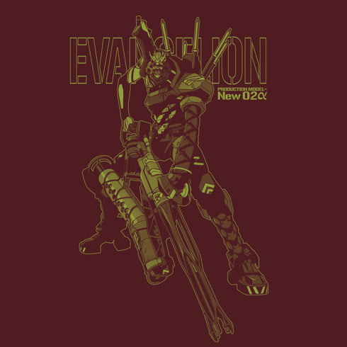 『EVANGELION』エヴァンゲリオン新2号機α Tシャツ バーガンディ XL