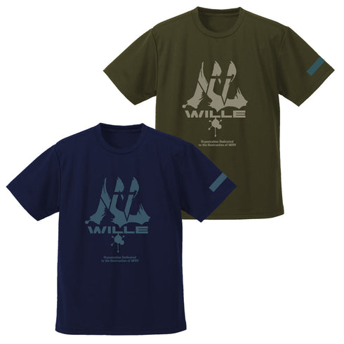 『EVANGELION』WILLE ドライTシャツ ネイビー M