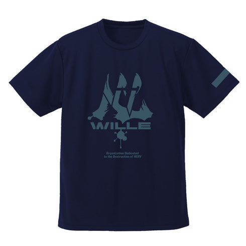 『EVANGELION』WILLE ドライTシャツ ネイビー M