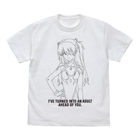 『EVANGELION』式波・アスカ・ラングレー ラインアート Tシャツ ホワイト S