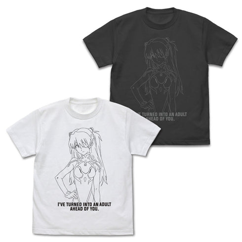 『EVANGELION』式波・アスカ・ラングレー ラインアート Tシャツ スミ XL