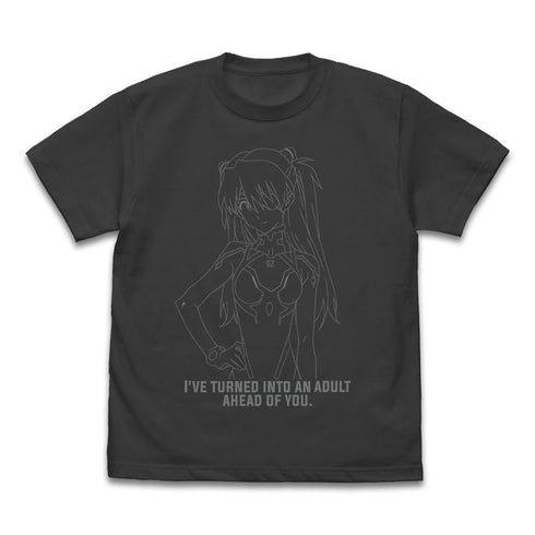 『EVANGELION』式波・アスカ・ラングレー ラインアート Tシャツ スミ XL