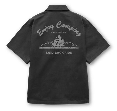 『ゆるキャン△ SEASON3』シルエットバイク志摩リン ワークシャツ サンドカーキ XXL