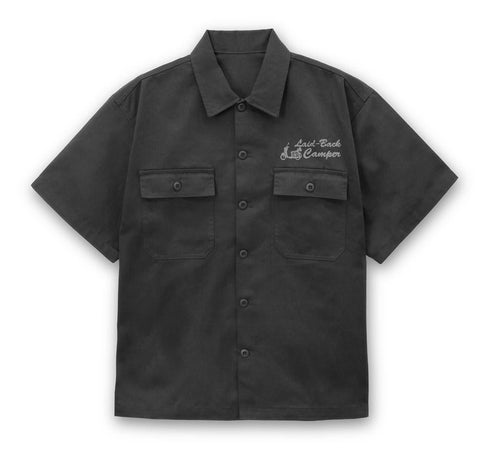 『ゆるキャン△ SEASON3』シルエットバイク志摩リン ワークシャツ グレー XXL