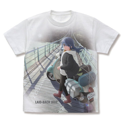 『ゆるキャン△ SEASON3』バイク志摩リン フルグラフィックTシャツ ホワイト L