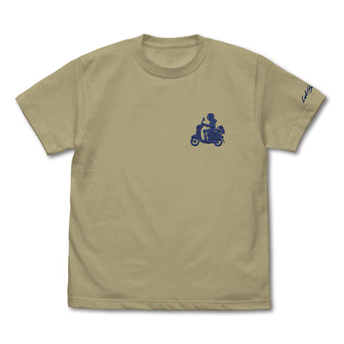 『ゆるキャン△ SEASON3』バイク志摩リン ワンポイント刺繍Tシャツ サンドカーキ M